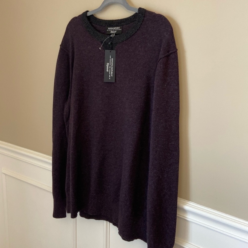 NWT Men’s Banana Republic Crew Neck Sweater‎ with Filpucci Yarn Wool Sweater-XL